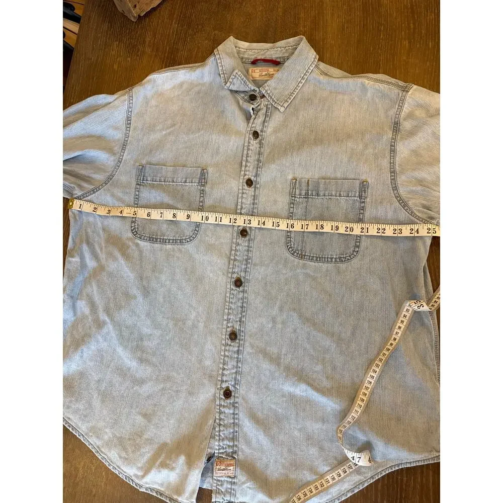 Vintage Levi's Stauss Denim Button Down Long Sleeve Shirt Men XL Y2K